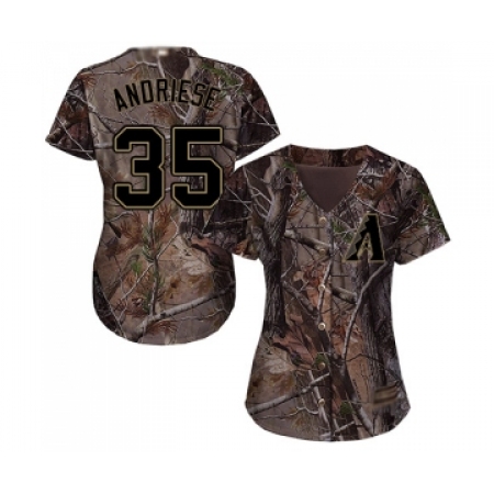 Women's Arizona Diamondbacks #35 Matt Andriese Authentic Camo Realtree Collection Flex Base Baseball Jersey