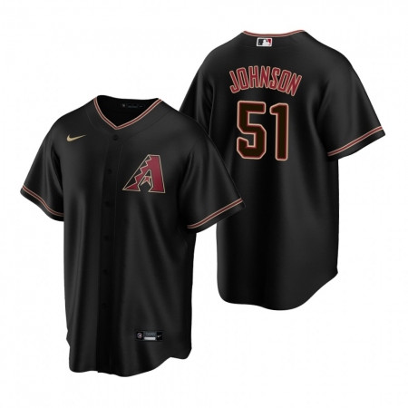 Men's Nike Arizona Diamondbacks #51 Randy Johnson Black Alternate Stitched Baseball Jersey