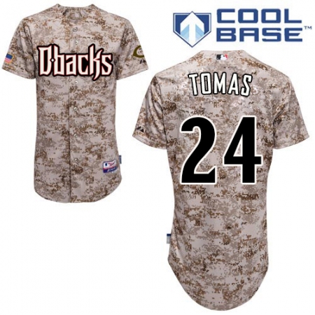 Men's Majestic Arizona Diamondbacks #24 Yasmany Tomas Authentic Camo Cool Base MLB Jersey