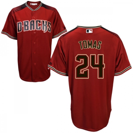 Men's Majestic Arizona Diamondbacks #24 Yasmany Tomas Authentic Red Alternate Cool Base MLB Jersey