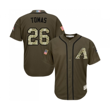 Youth Arizona Diamondbacks #26 Yasmany Tomas Authentic Green Salute to Service Baseball Jersey